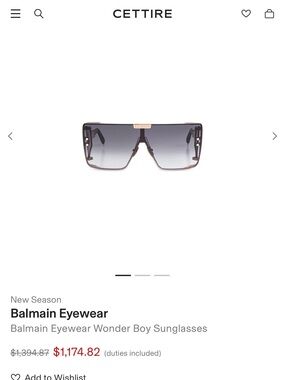 Balmain Shield Sunglasses, wonder-boy limited edition 009/500